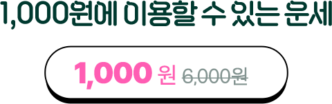 1000원에 이용할 수 있는 운세
