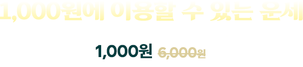 1000원에 이용할 수 있는 운세