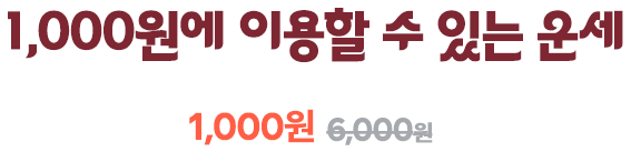 1000원에 이용할 수 있는 운세