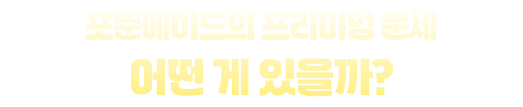 포춘에이드의 프리미엄 운세 어떤 게 있을까?
