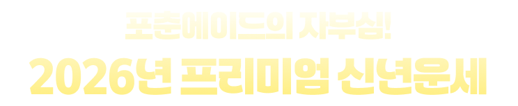 포춘에이드의 자부심! 2026년 프리미엄 신년운세