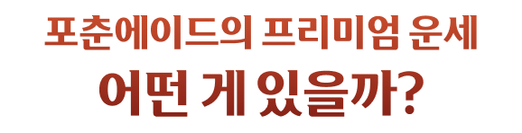 포춘에이드의 프리미엄 운세 어떤 게 있을까?