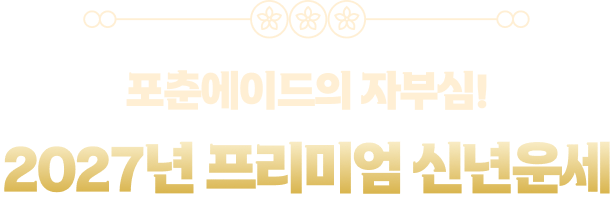 포춘에이드의 자부심! 2027년 프리미엄 신년운세